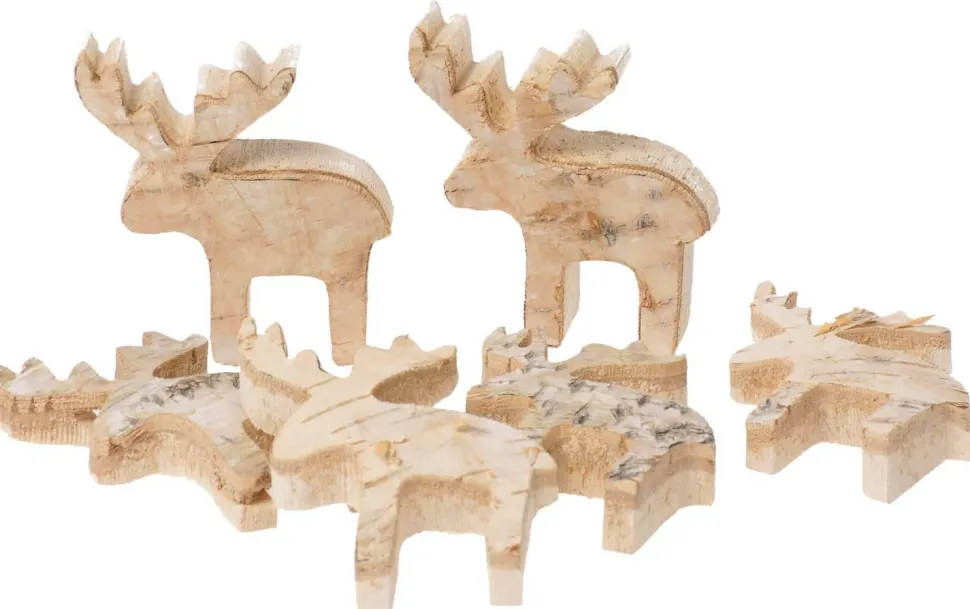 Elan en bois nature, set de 6 - Eduplay