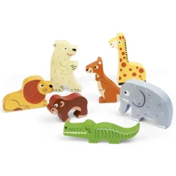 Encastrement 7 pièces en bois : Chunky Puzzle Zoo - Janod