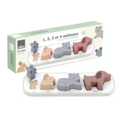 Encastrement en bois - J'apprends à compter les animaux - Vilac