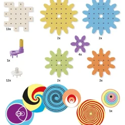 Engrenages Kaleido - 38 pièces - PLAYBIO - Quercetti