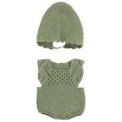 ENSEMBLE de VÊTEMENTS TRICOTÉ vert pour poupées de 40cm - Miniland