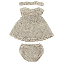 ENSEMBLE de VÊTEMENTS TRICOTÉ couleur lin pour poupées de 32cm - Miniland