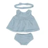 Ensemble tricoté - robe et bandeau pour poupées 38cm - Miniland