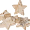 Etoile en bois nature, set de 6 - Eduplay