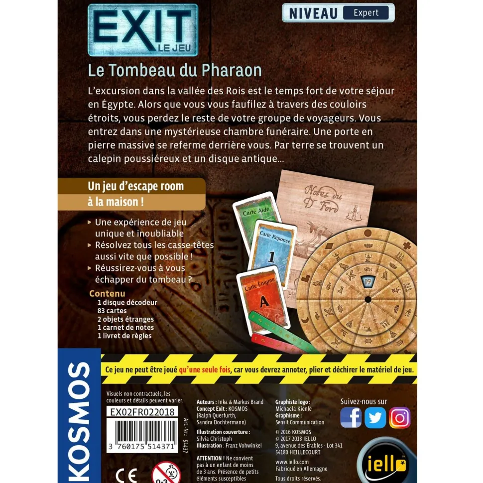 EXIT : LE TOMBEAU DU PHARAON - Iello