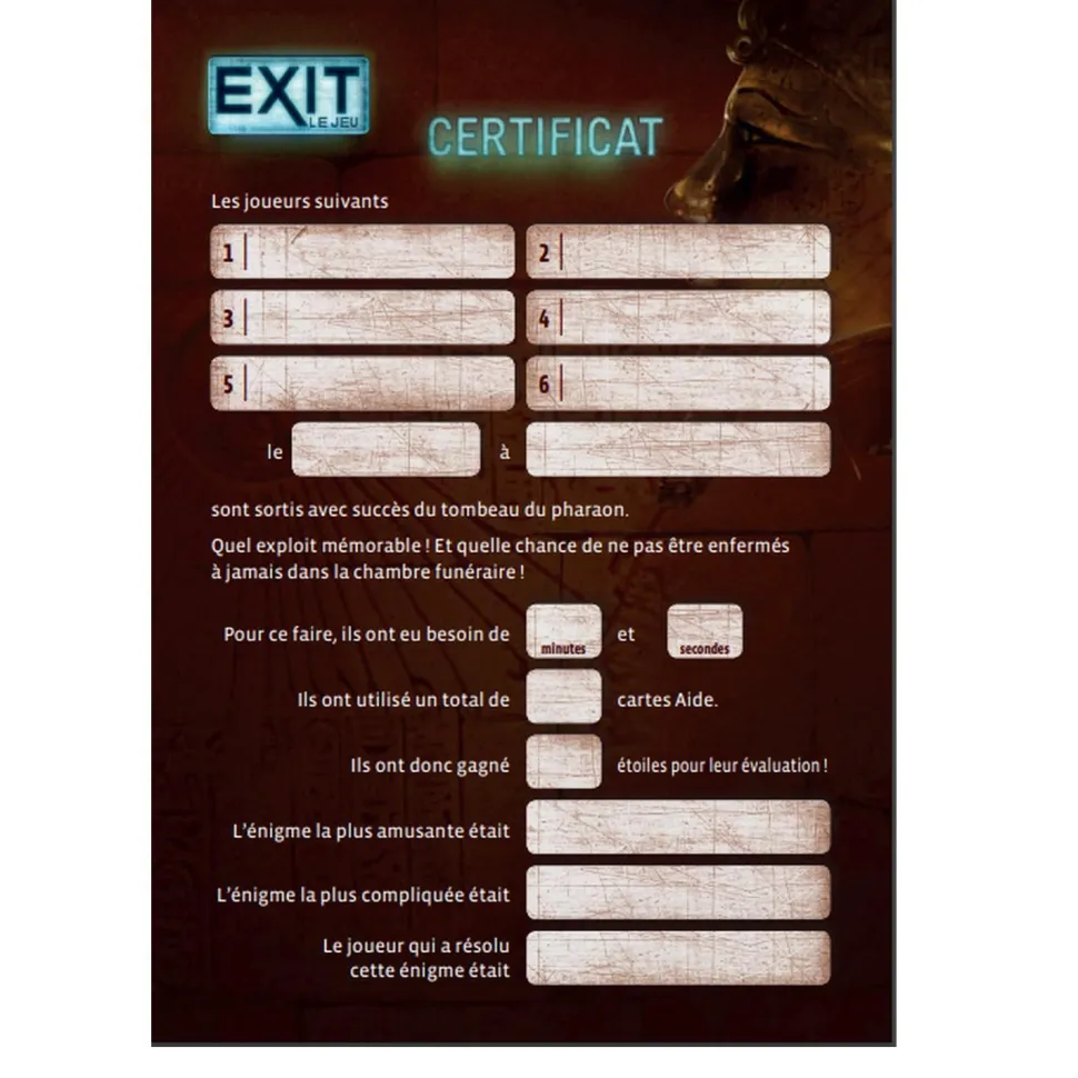 EXIT : LE TOMBEAU DU PHARAON - Iello