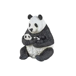 Figurine : Panda assis et son bébé - Papo