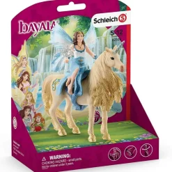Figurine Bayala : Eyela sur licorne dorée - Schleich