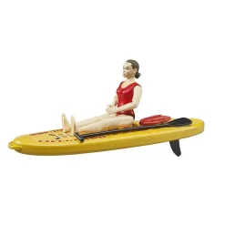 Figurine Bworld : Maître-nageur avec Stand up Paddle - Bruder