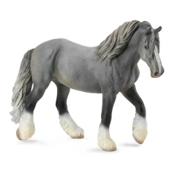 Figurine Cheval : Jument Shire Horse gris - Figurines Collecta