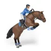 Figurine Cheval de saut d'obstacle et sa cavalière - Papo