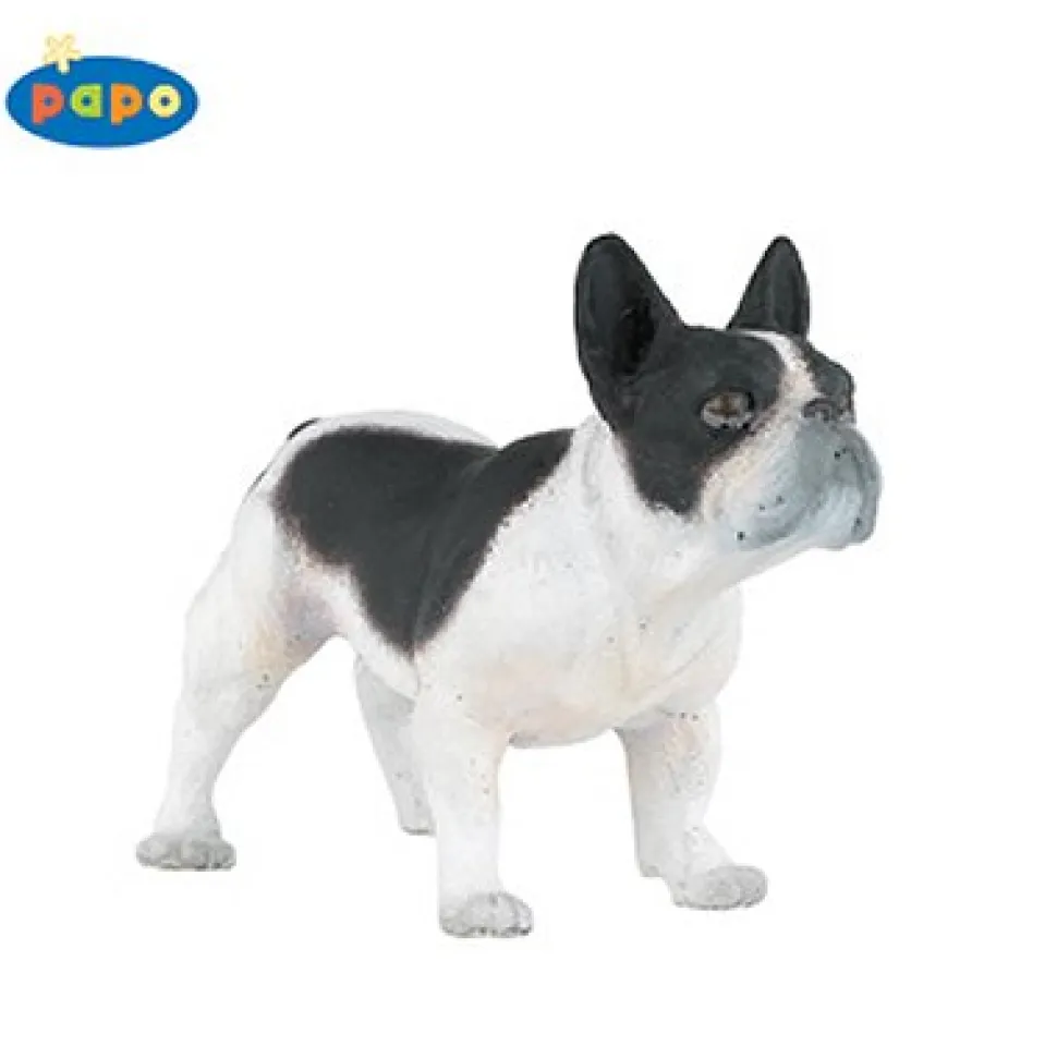 Figurine Chien : Bouledogue français noir et blanc - Papo