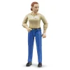 Figurine femme avec pantalon bleu - Bruder