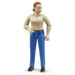 Figurine femme avec pantalon bleu - Bruder