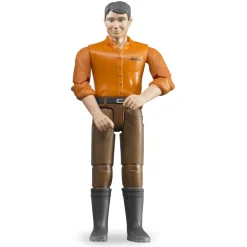 Figurine homme châtain avec jean marron - Bruder