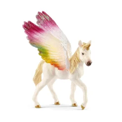 Figurine Licorne ailée arc-en-ciel, poulain - Schleich