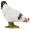 Figurine poule picorant blanche - Papo