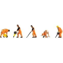 Figurines : Ouvriers de la voie ferrée , époque V/VI - Faller