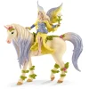 Figurines Bayala : Fée Sera avec la licorne aux fleurs - Schleich
