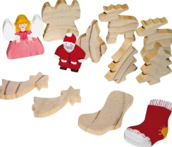 Figurines bois Noël, set de 12 - Eduplay