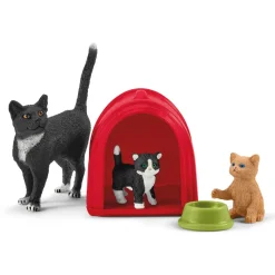 Figurines chats : Aire de jeu pour chats adorables - Schleich