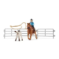 Figurines Farm World : Equipe de Cowboy et leurs lassos - Schleich
