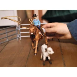 Figurines Farm World : Equipe de Cowboy et leurs lassos - Schleich