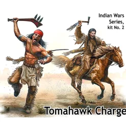 Figurines Indiens : Indian Wars Series kit n°2 : Charge au Tomahawk - Master Box