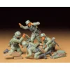 Figurines 2ème Guerre Mondiale : Mortiers allemands et servants - Tamiya