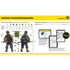 Figurines 2ème Guerre Mondiale : Panzergrenadiers allemands - Heller