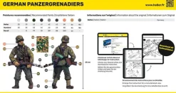 Figurines 2ème Guerre Mondiale : Panzergrenadiers allemands - Heller