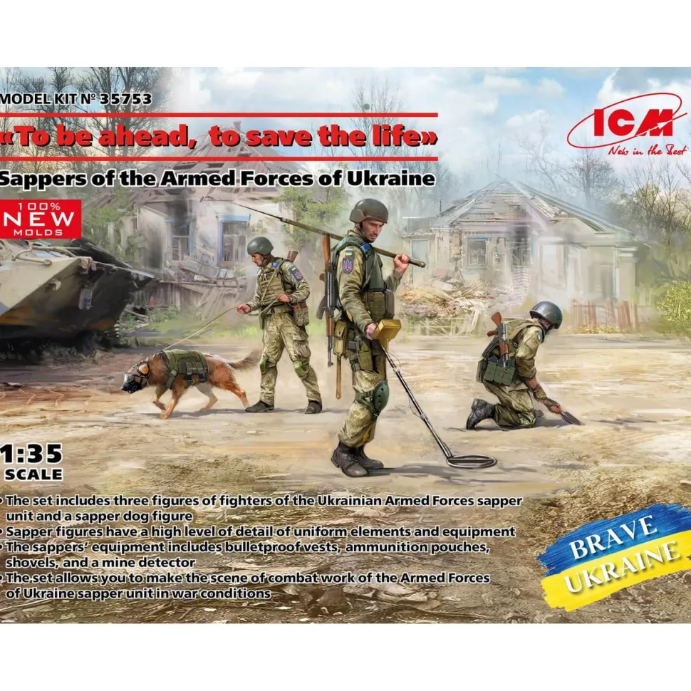 Figurines Militaires : Brave Ukraine - Sapeurs des forces armées ukrainiennes - ICM
