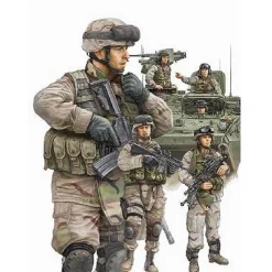 Figurines militaires : Infanterie US et équipage de blindé : Irak 2009 - Trumpeter