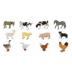 Figurines Mini - La Ferme : Set de 12 Animaux De La Ferme - Figurines Collecta