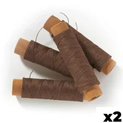 Fils de coton marron ø 0.50 mm par 15 m x2 - Accessoires pour maquette de bateau en bois - OCCRE