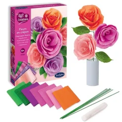 Fleurs en crépon -roses - Sentosphère