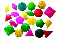 Formes géométriques colorées en coque de noix de coco, set de 22 - Eduplay