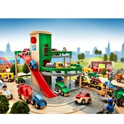 Garage rail et route - Brio