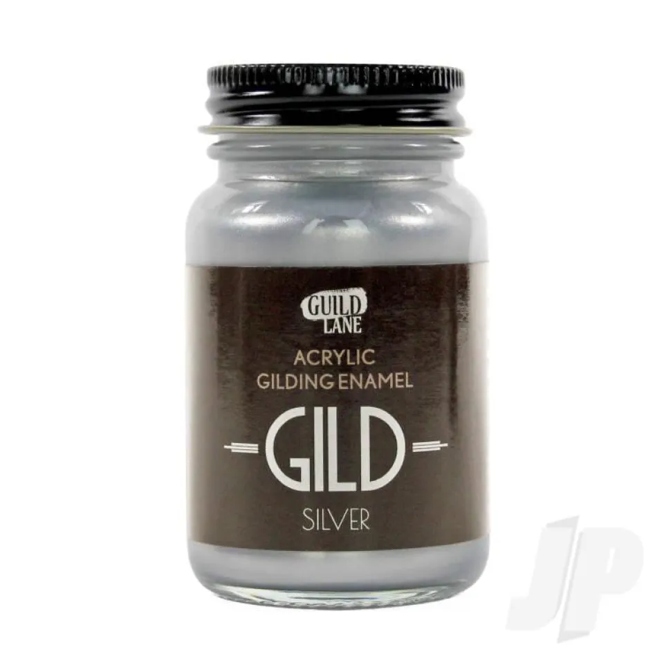 GILD Peinture acrylique émail à dorer argent (pot de 60ml) - Guild Materials