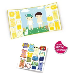 Gommettes repositionnables : Les habits - Djeco