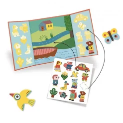 Gommettes repositionnables : Les animaux - Djeco