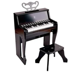 Grand piano droit avec apprentissage interactif noir - Hape