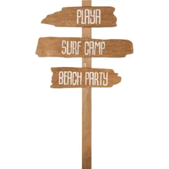 Grandes PANCARTES Playa surf camp BEACH PARTY en bois 70cm - RueDeLaFete