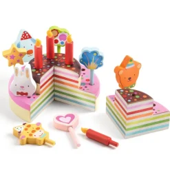 Gâteau d'anniversaire en bois : Happy Birthday - Djeco