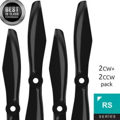 Helice RS-FPV Racing - 5x4.5 Prop Set x4 Noires - Master Airscrew