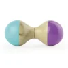Hochet du jura turquoise et violet en bois - Vilac