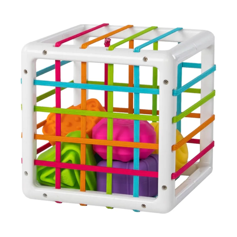 INNY BIN Cube avec formes sensorielles - Fat Brain Toys