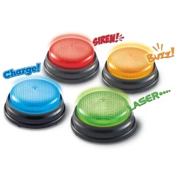 Jeu de 4 Buzzers sons et lumière - Learning Resources