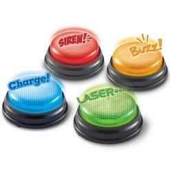 Jeu de 4 Buzzers sons et lumière - Learning Resources