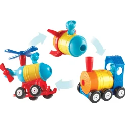Jeu de construction : 1-2-3 Build It!™: fusée, train, hélicoptère - Learning Resources